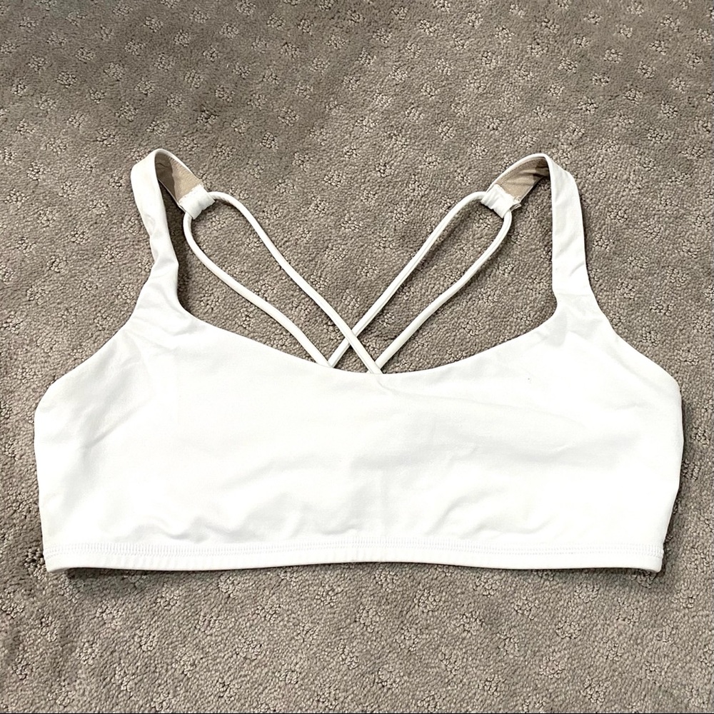 Lululemon White Free to Be Sports Bra Size 10